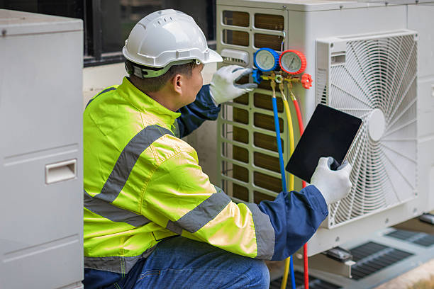 Professional Ductwork Repair technician working in Bedminster, NJ